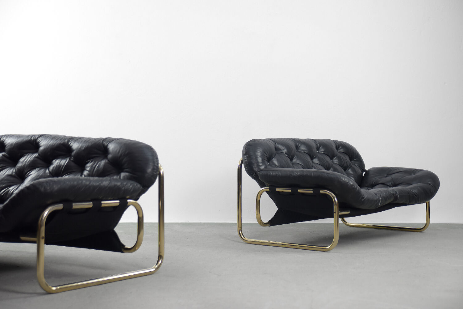 Canapé scandinave en cuir par John-Bertil Häggström pour Swed-Form, 1970