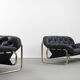 Scandinavian leather sofa by John-Bertil Häggström for Swed-Form, 1970s