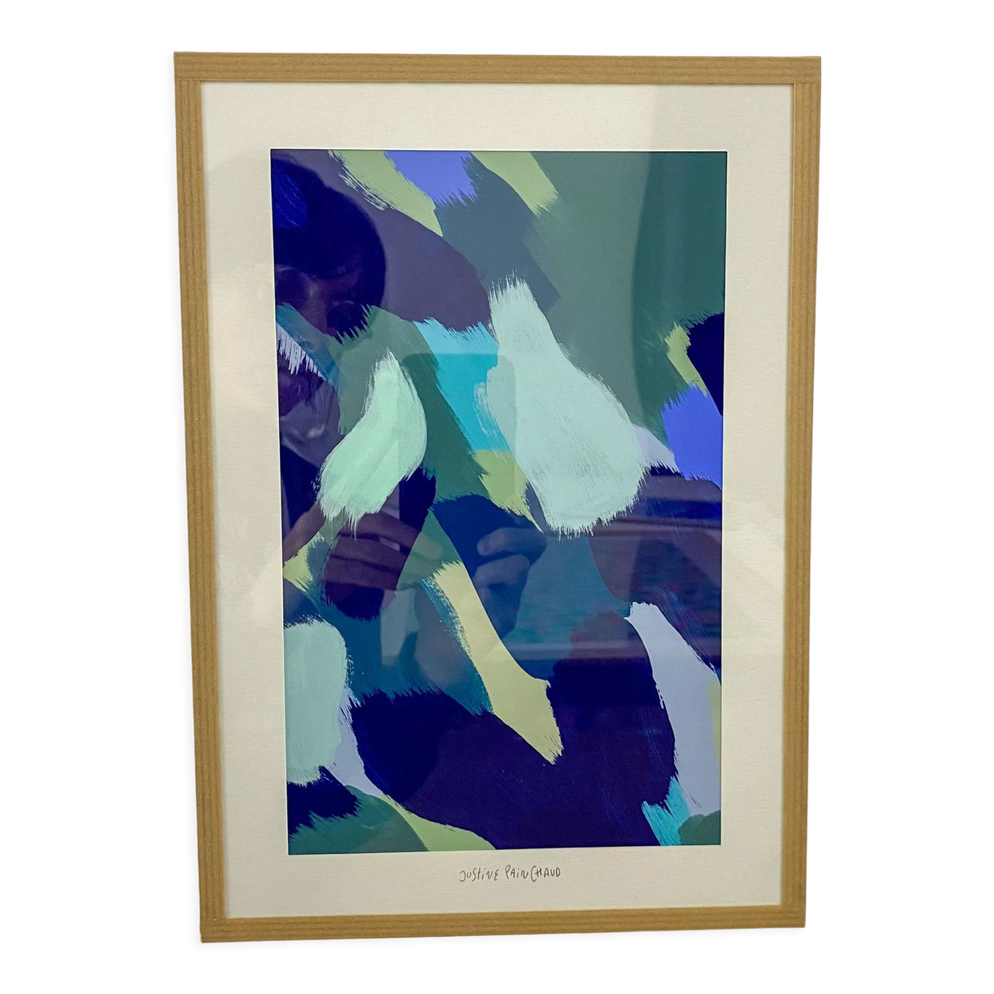 Original painting under glass