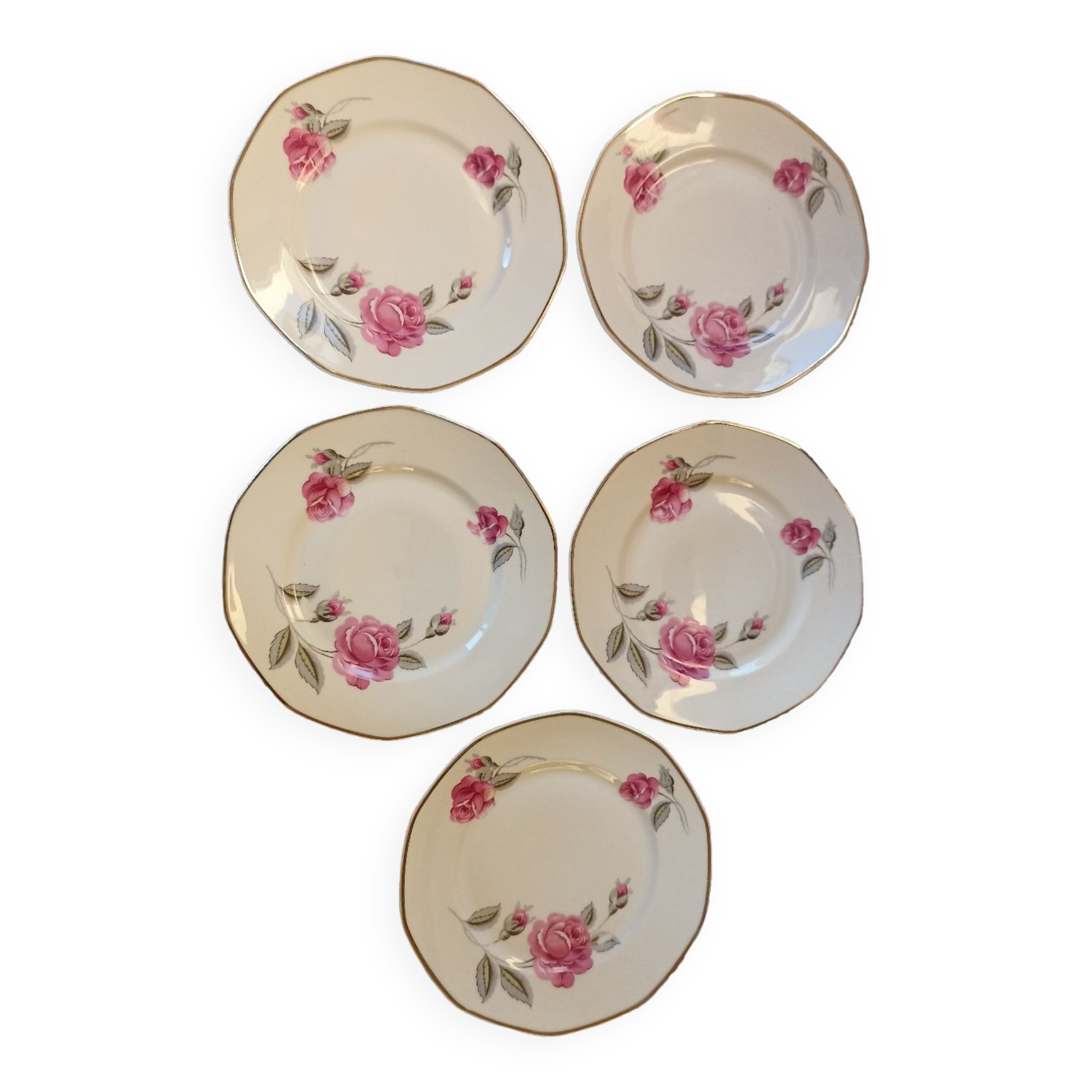 Art Deco plates by Jean Boyer in Limoges porcelain