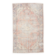 Tapis vintage turc rouge pâle et vert