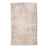 5x9 Pale Red & Green Turkish Vintage Rug, 165x267Cm