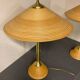 Vintage Pencil Reed table lamp set, Italy, 1970s