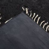 4x7 Art Decor Black Beige Turkish Kilim Rug, 135x206Cm