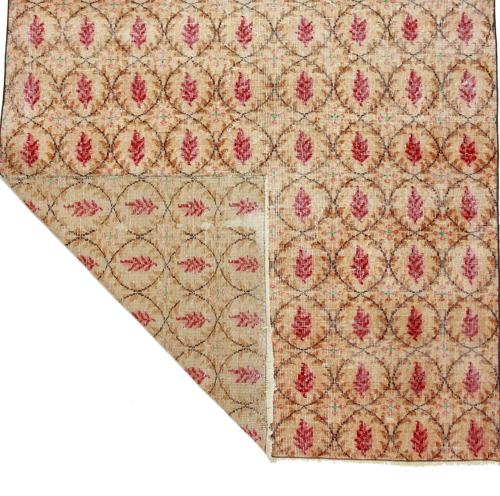 Anatolian handmade vintage rug 247 cm x 125 cm