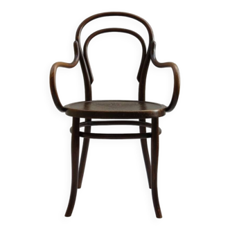 Chaise en bois courbé avec accoudoirs modèle n°14 Chaise Art Nouveau Thonet Autriche 1890