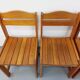 Set of 4 vintage pine chairs from the 70s