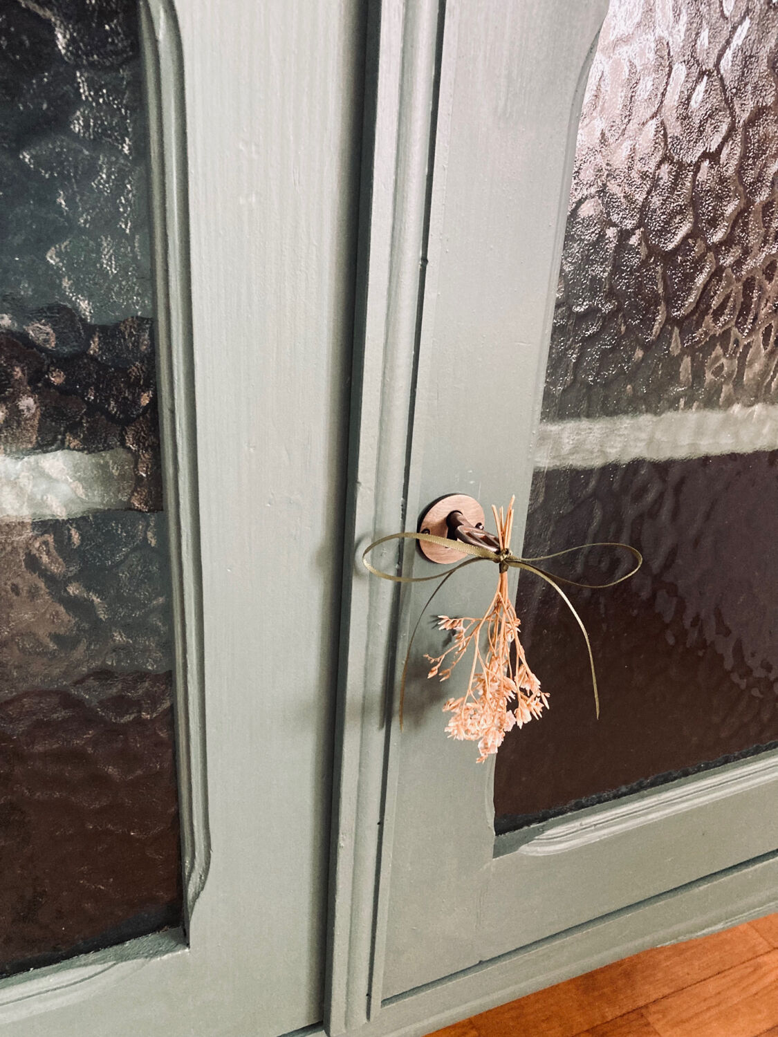 Top of glass buffet china cabinet