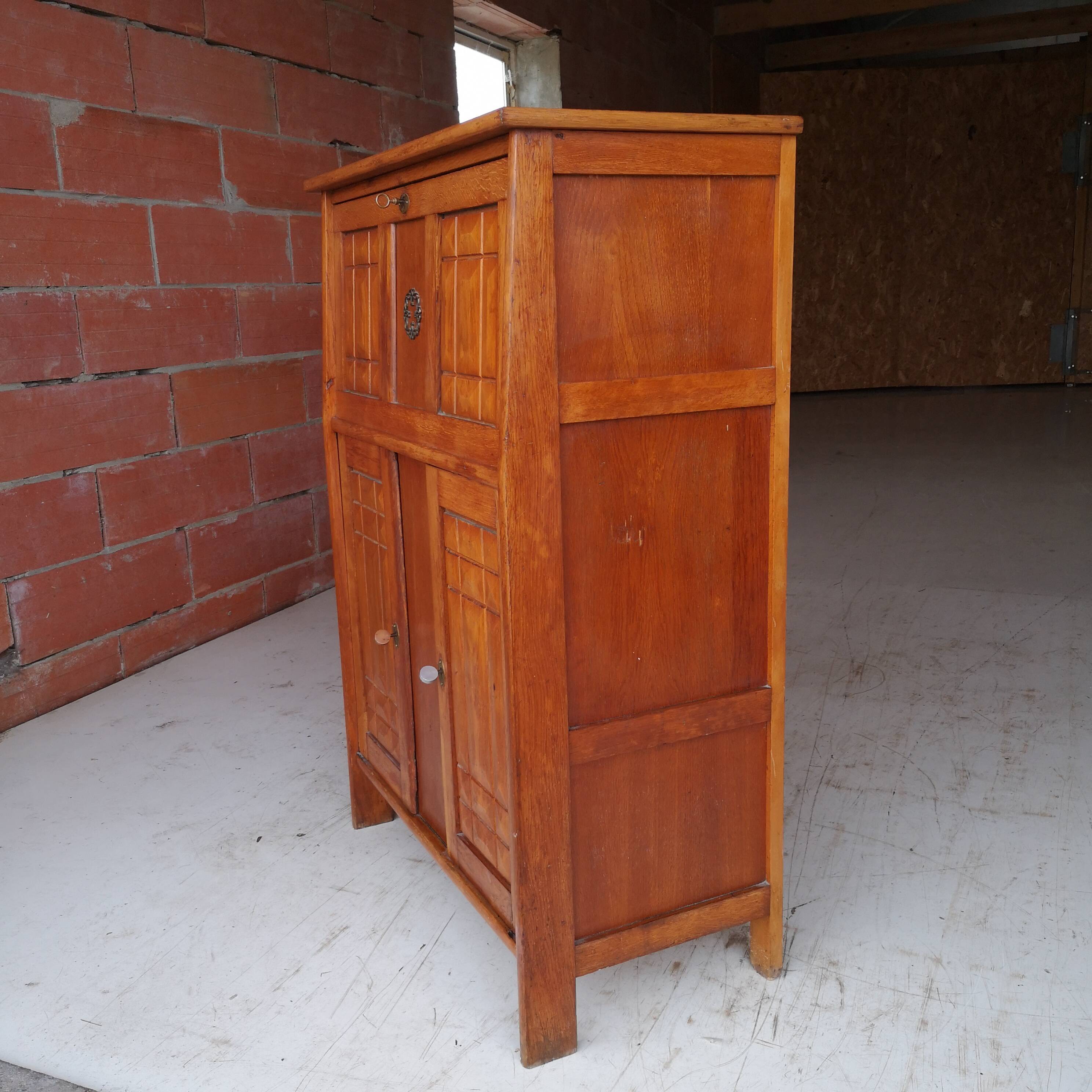 Modernist oak secretary "La Gentilhommière" - Charles Dudouyt - 1940