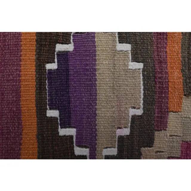 1970s Vintage Turkish Oushak Handmade Wool Cotton Pink Runner Rug 76x375