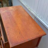 Vintage 1950s white wooden chest of drawers/storage unit