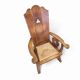 High back / monastery / rush seat armchair 1950s