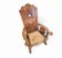 High back / monastery / rush seat armchair 1950s