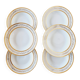 Set of 6 Limoges porcelain soup plates, decorated with gold 24