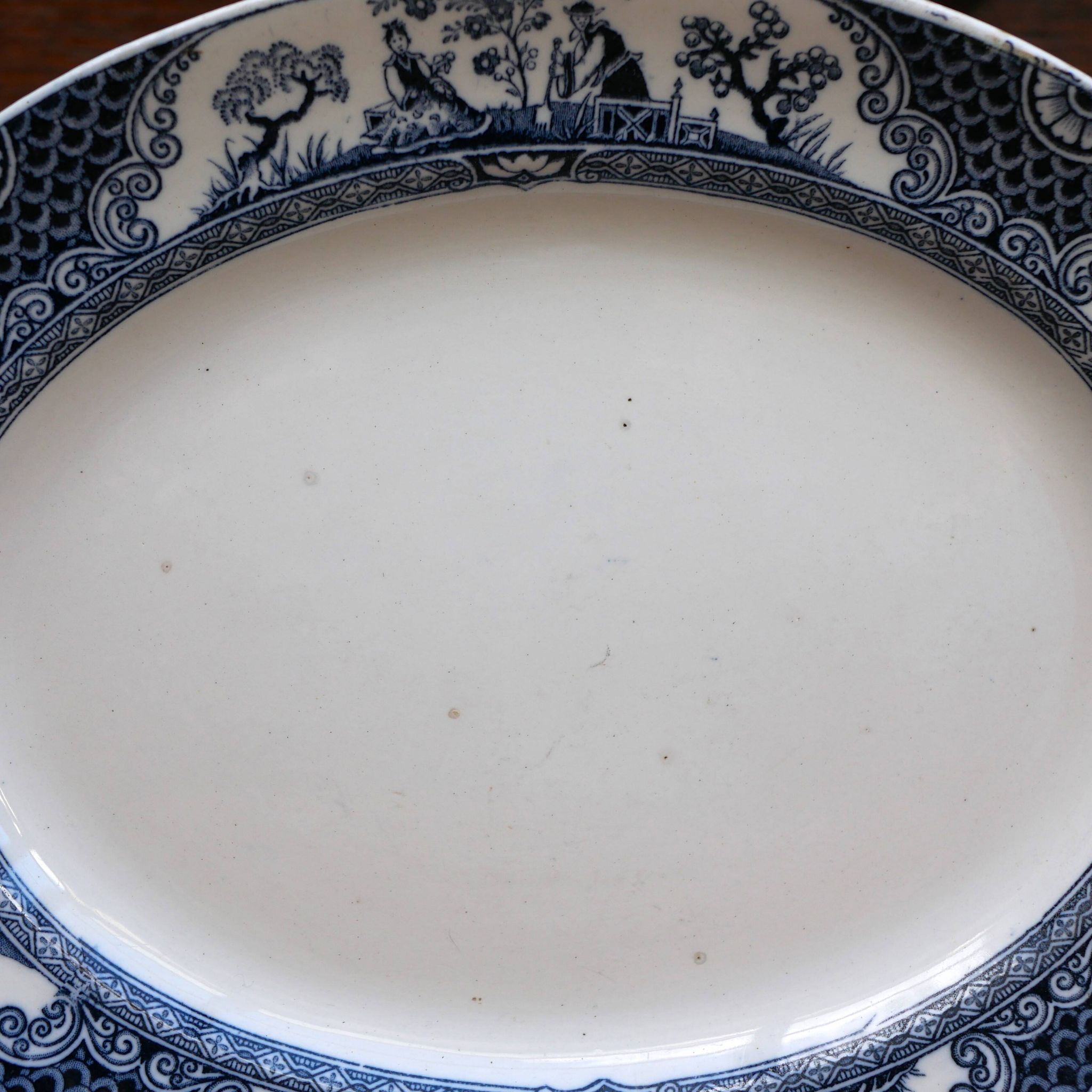 Adderleys Ltd Plate motif Nankin Made in 1912 Blue and white stoneware plate