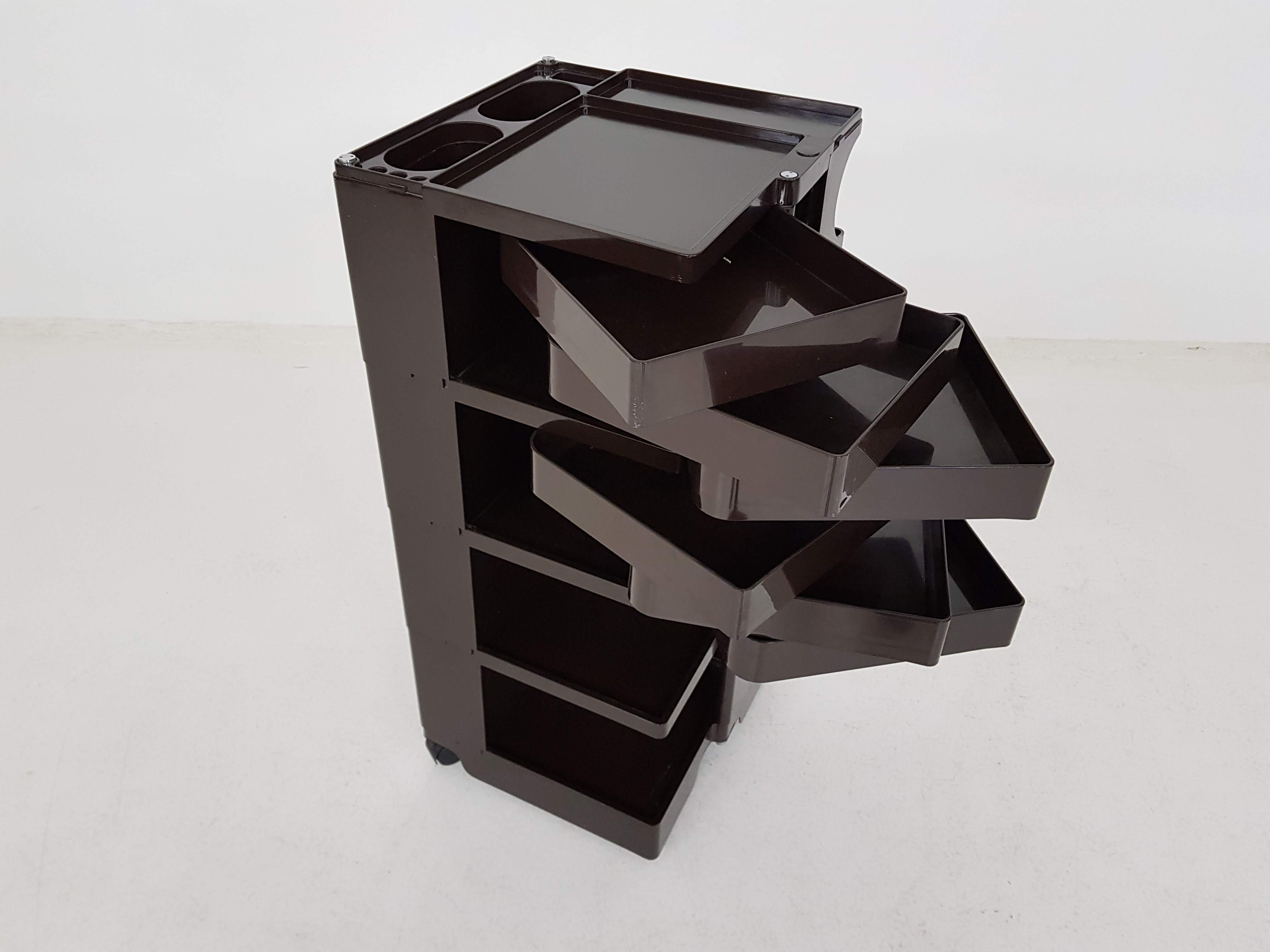 Brown Joe Colombo trolley “Boby” (4/6) for Bieffeplast, Italy 1970