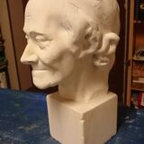 Head of voltaire in plaster