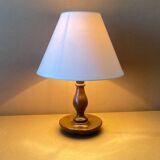 Small turned wooden lamp