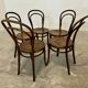 5 Thonet bistro chairs in curved wood