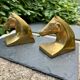 Pair of brass Art Deco horse bookends