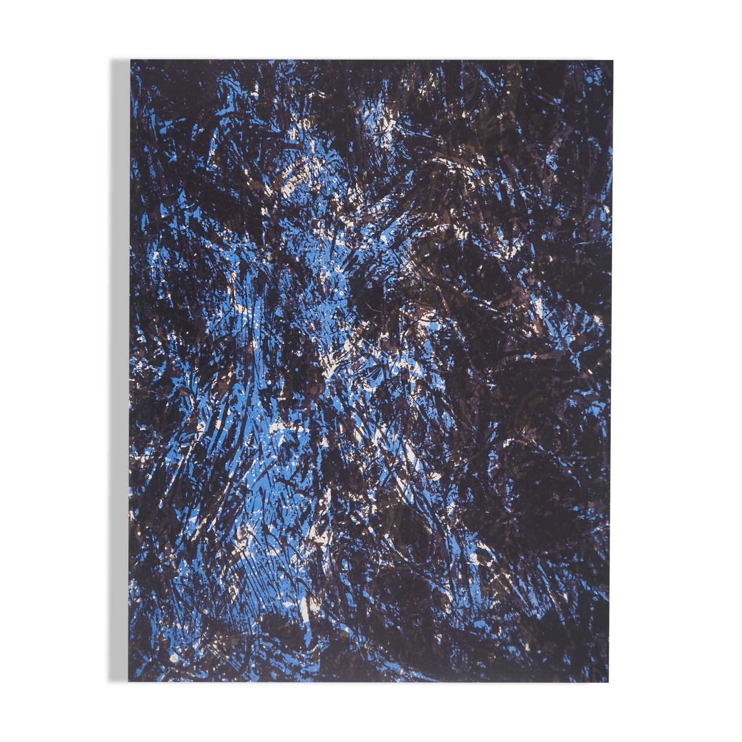 François fiedler: composition in blue - original lithograph