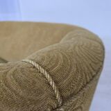 1960s, Danish 2-seater "Banana" sofa, furniture velour, beech wood.