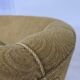 1960s, Danish 2-seater "Banana" sofa, furniture velour, beech wood.