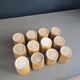 Set of 12 mustard ceramic cups