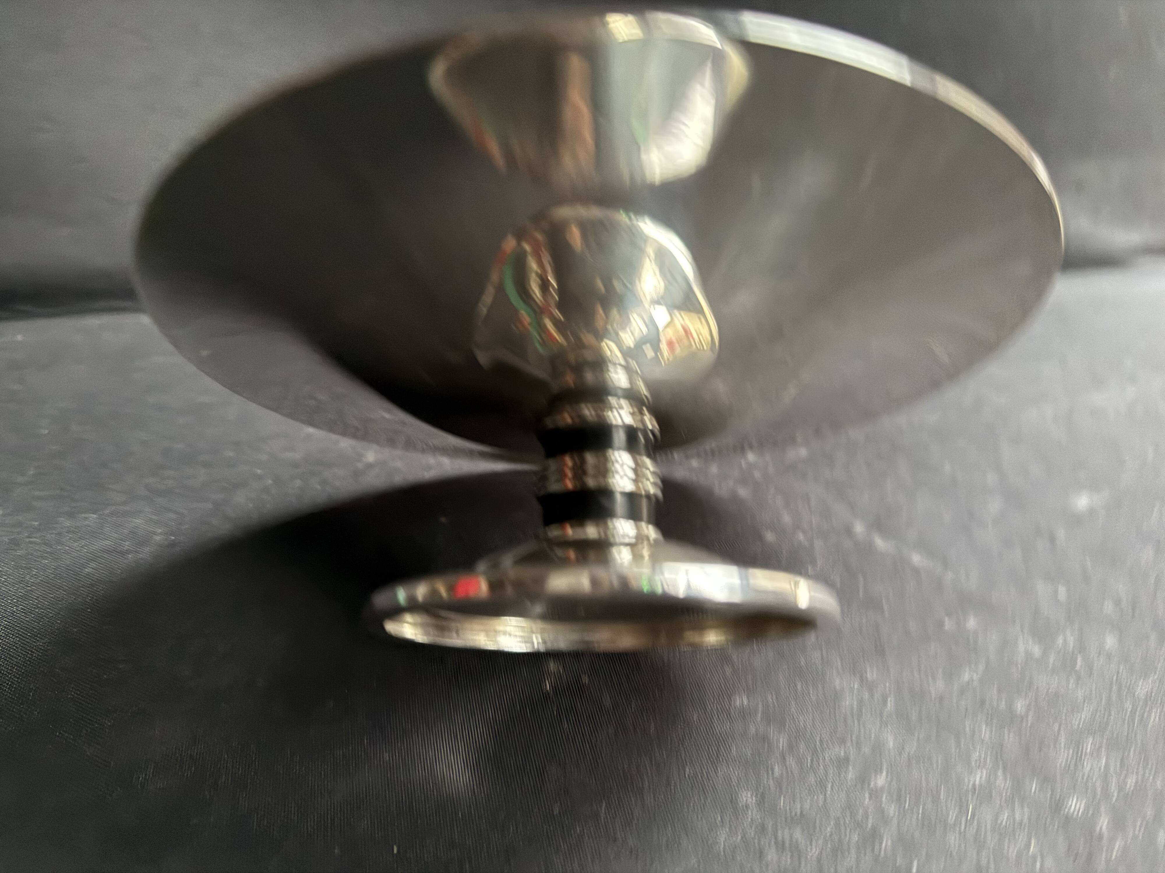 Cup Silver-plated metal and Chinese lacquer Christofle Talisman