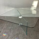 Vintage Ikea glass coffee table
