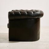 Chesterfield-style leather sofa set, set of 3