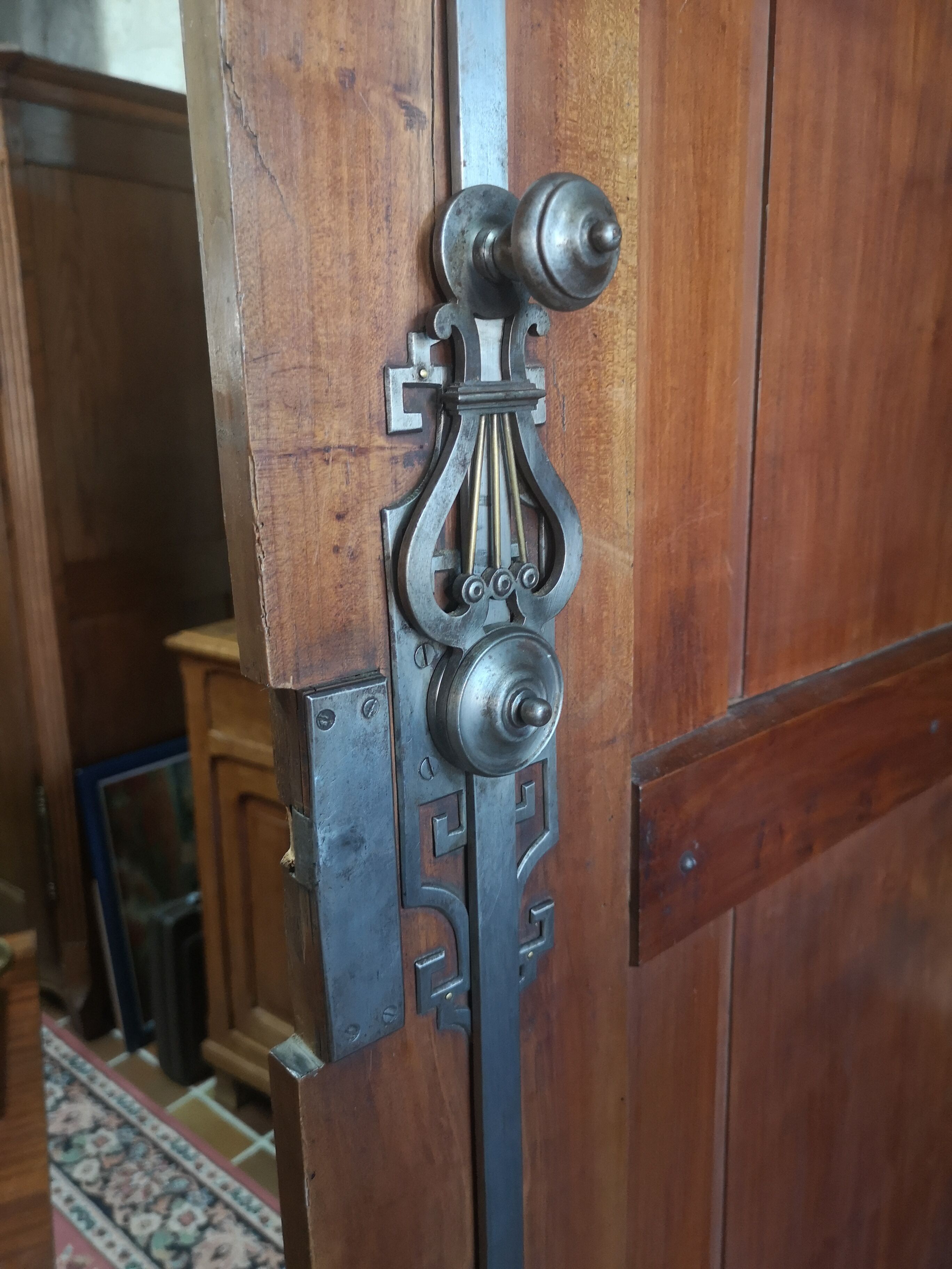 Cherry wood column wardrobe