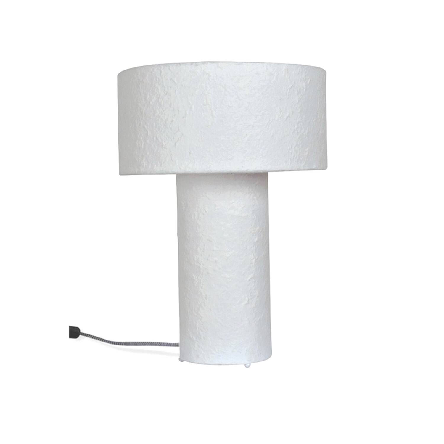 Paper mache table lamp