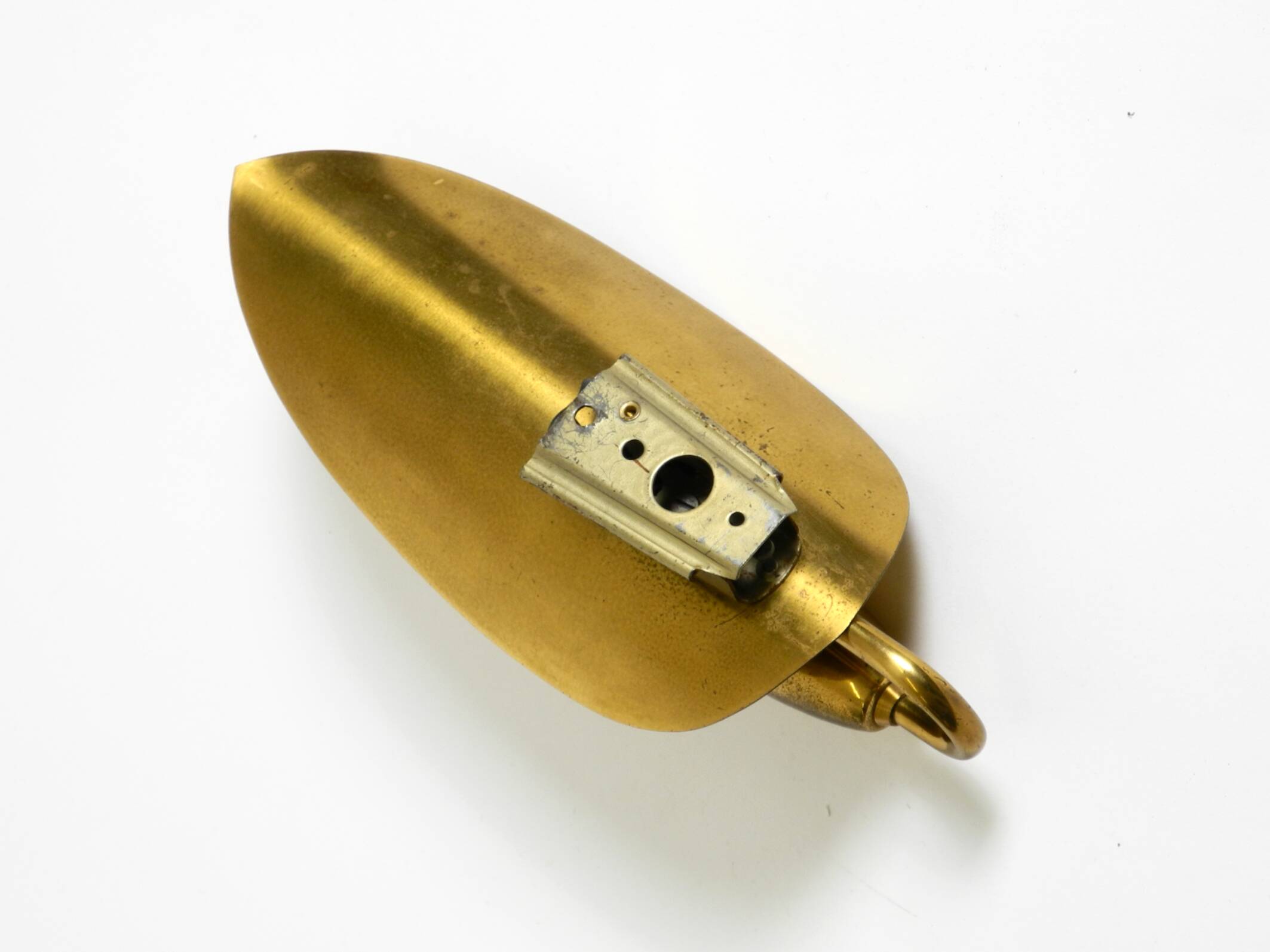 Beautiful original Mid Century Modern cone wall lamp made of brass