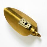 Beautiful original Mid Century Modern cone wall lamp made of brass