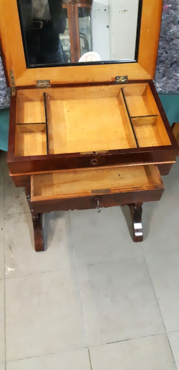 Side table / work table XIXth original patina