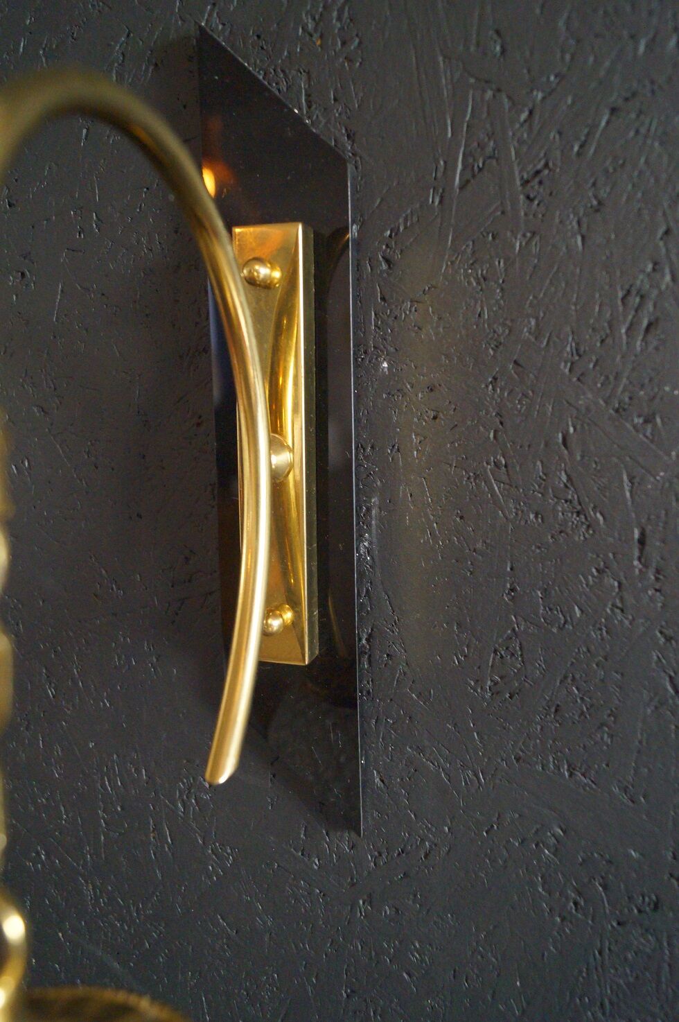 Pair of 1960 brass wall lamp