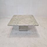 Italian Carrara Marble Coffee Table, 1980s
