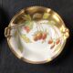 Five Antique Limoges Porcelain Berry Plates: Hand-Painted Gilbert, Gilded
