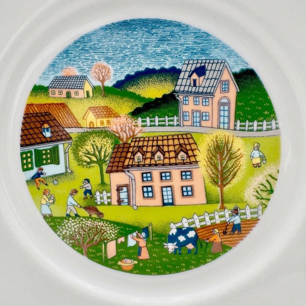 Mirabell Italy naive decorated dessert plates