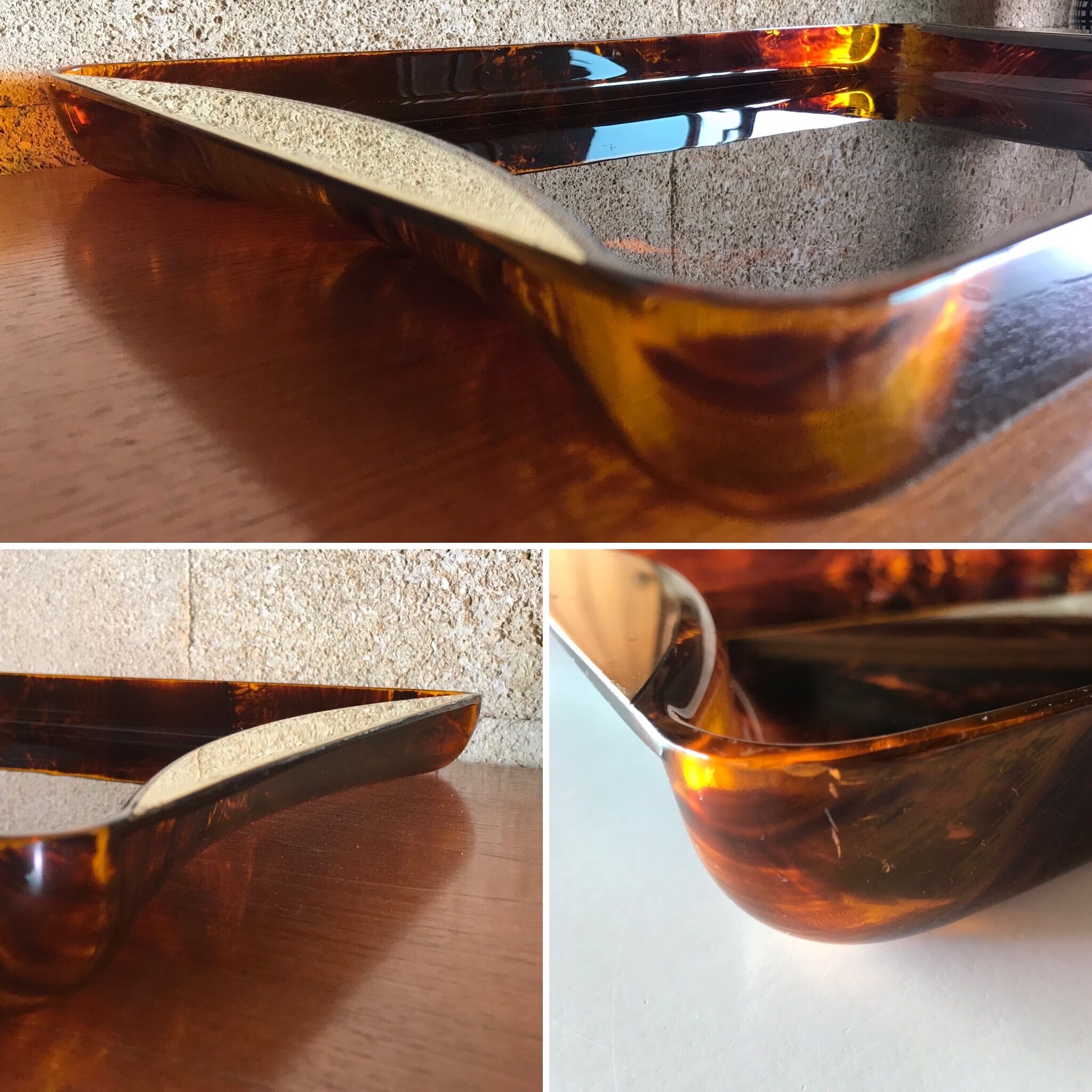 Guzzini imitation tortoiseshell tray 1970