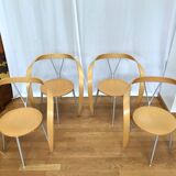 4 “Revers” chairs, ANDREA BRANZI for CASSINA, 90s design