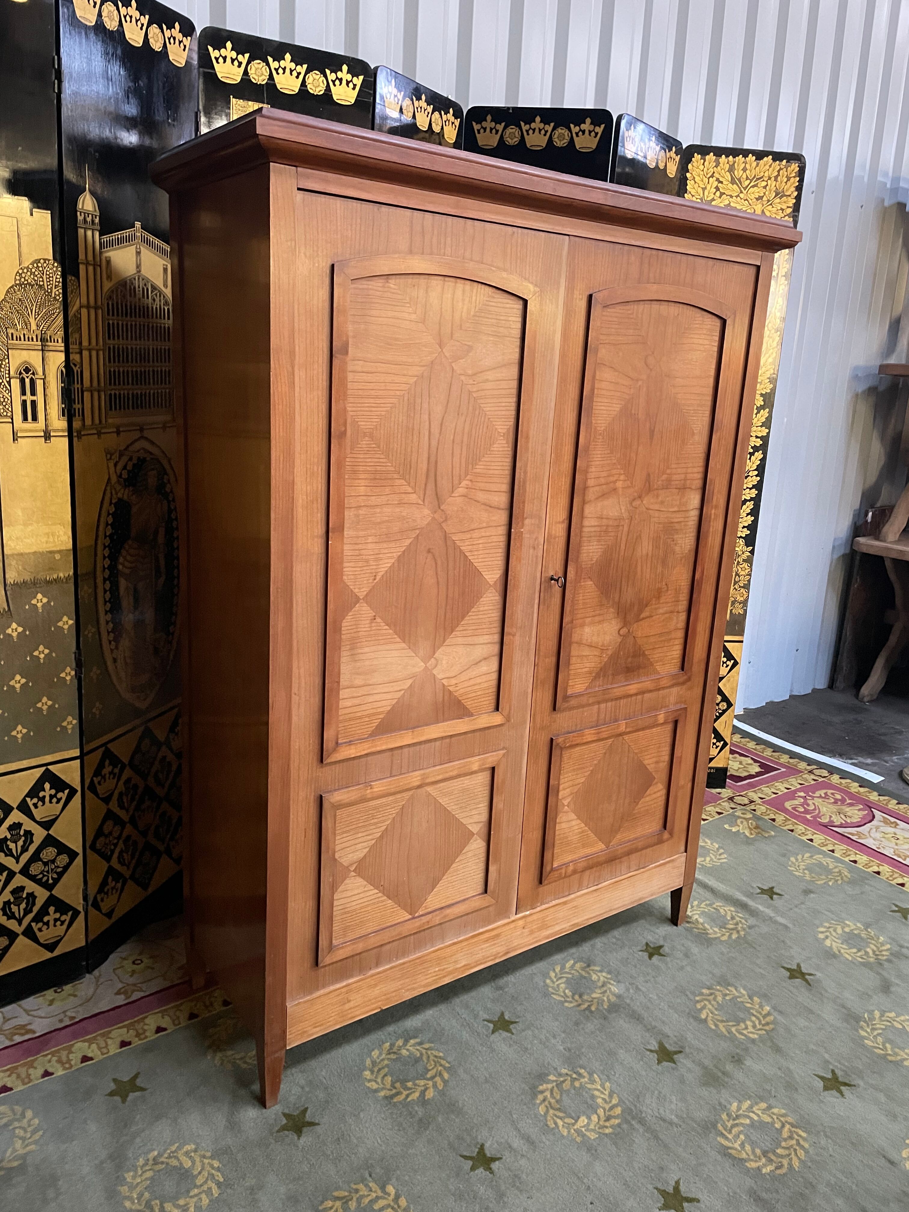 Solid ash bedroom wardrobe 1960