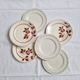 Assiettes à dessert Longwy et Lunéville