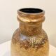 XXL Vase de sol en céramique beige marron Scheurich 417-42 Fat Lava West Germany vintage 1950s 1960s