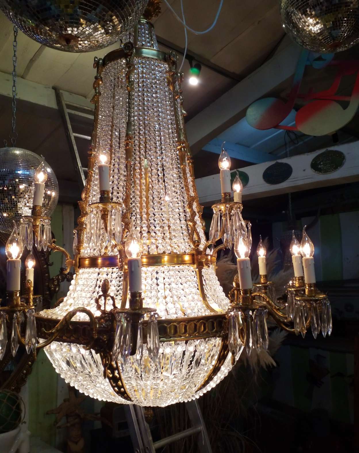 Chandelier with tassels