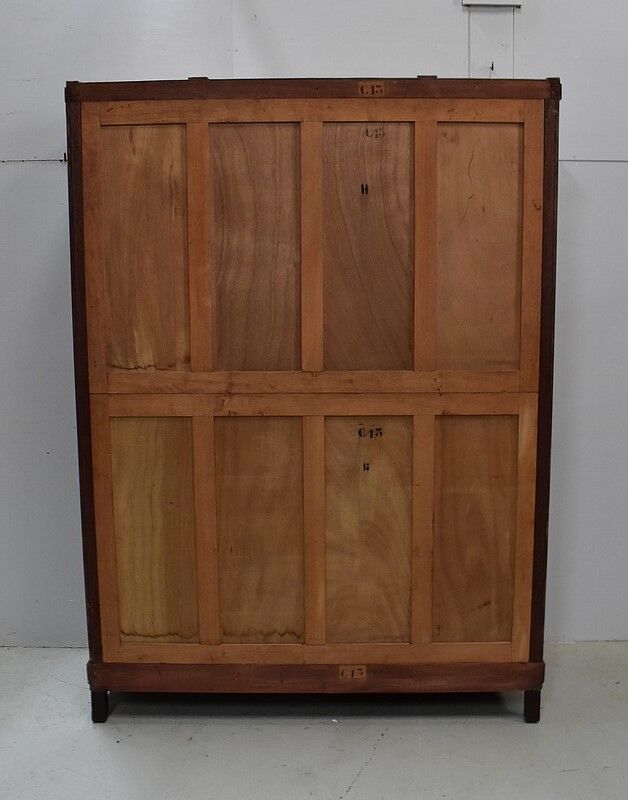 Wardrobe, walnut and mahogany, art deco - 1930 / 1940