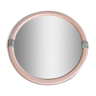 Miroir rond allibert vintage pivotant et orientable vieux rose