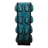 Vintage blue bubble vase (1960-1970) designed by Whilhelm Braun-Feldweg.