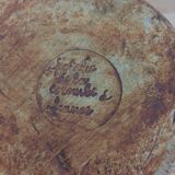 Brutalist stoneware pitcher, flower decoration, Poterie de la Colombe Vallauris